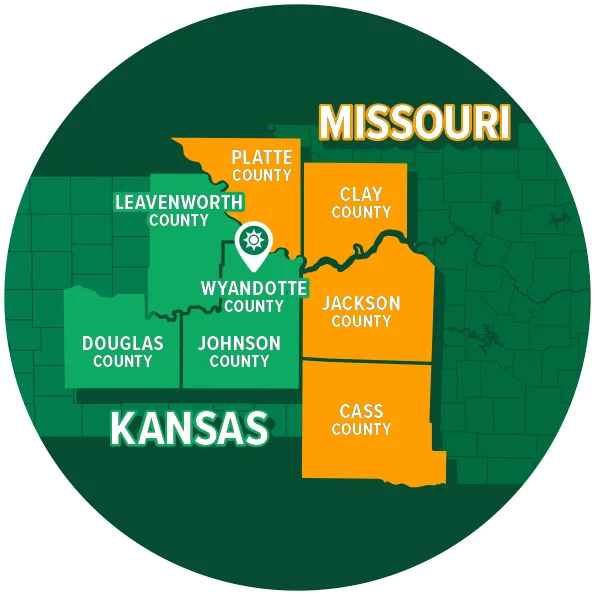 service area map Kansas and Missouri