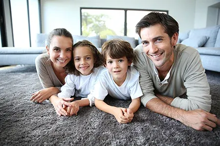 family inside pest free home