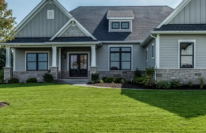 house with nice lawn