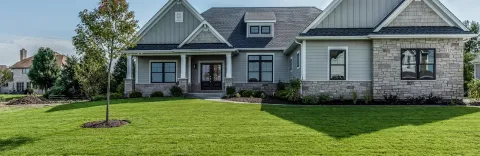 house with nice lawn